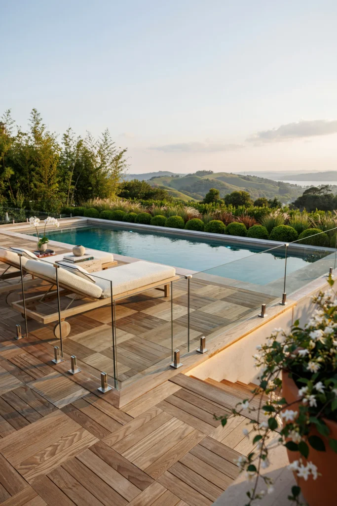 Deck With Glass Railings