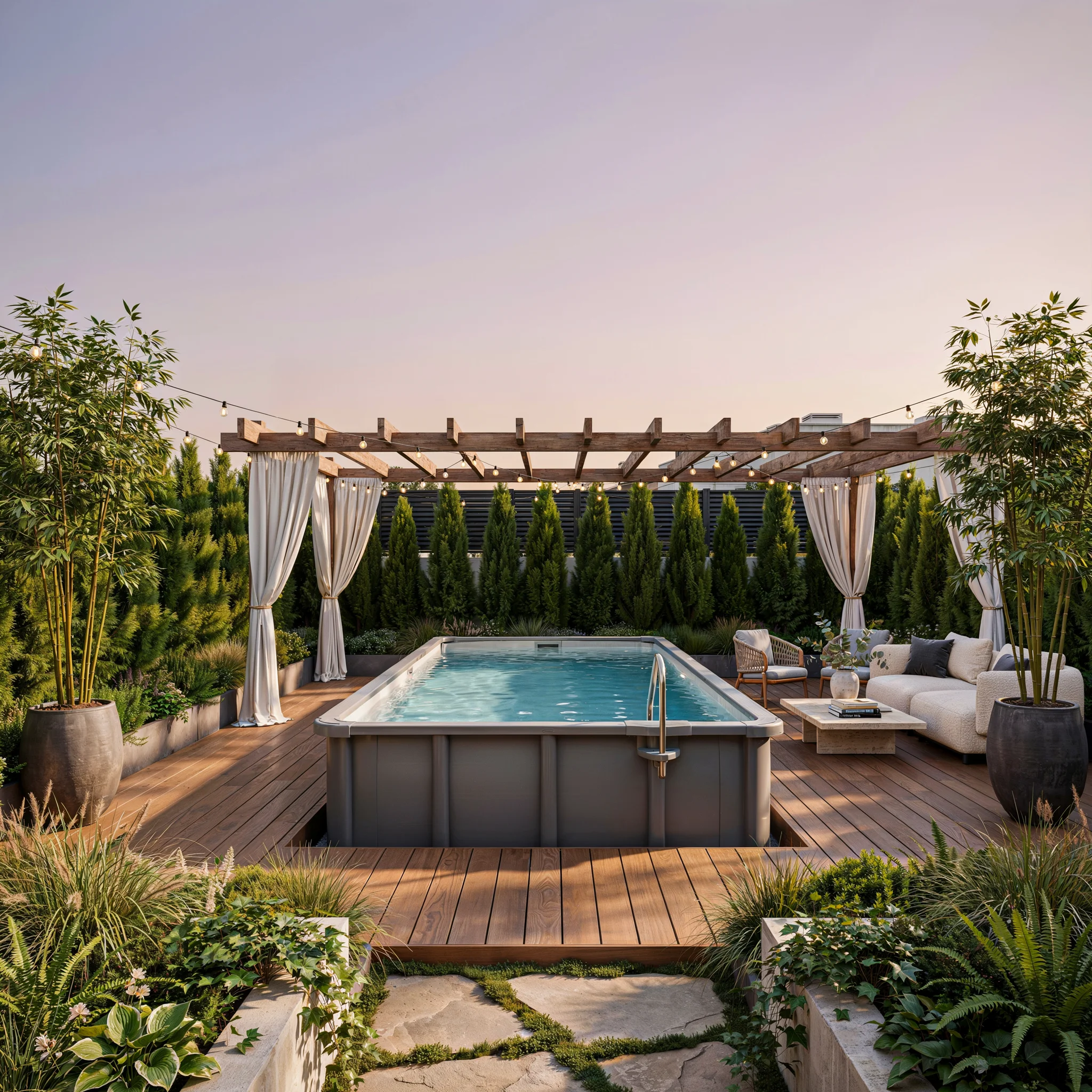 17 Genius Above Ground Pool Privacy Ideas That Look Luxe
