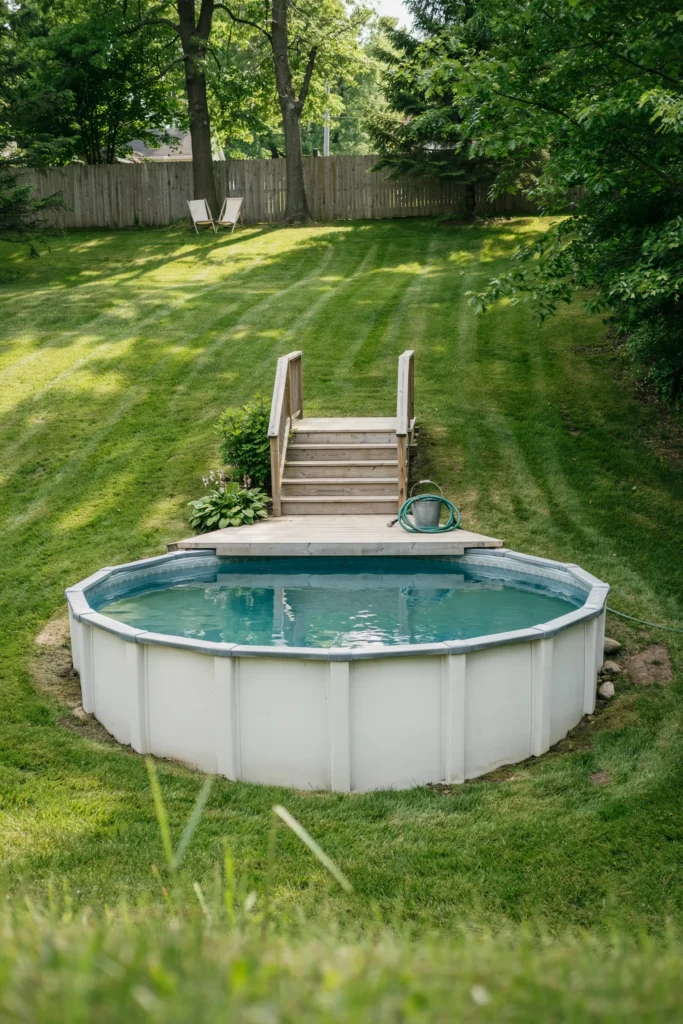 Dig the Pool Partway Into a Natural Slope