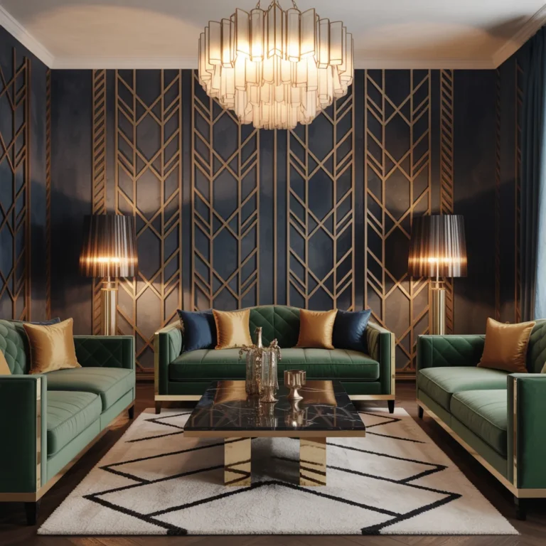 11 Art Deco–Inspired Living Rooms That Feel Glamorous and Timeless