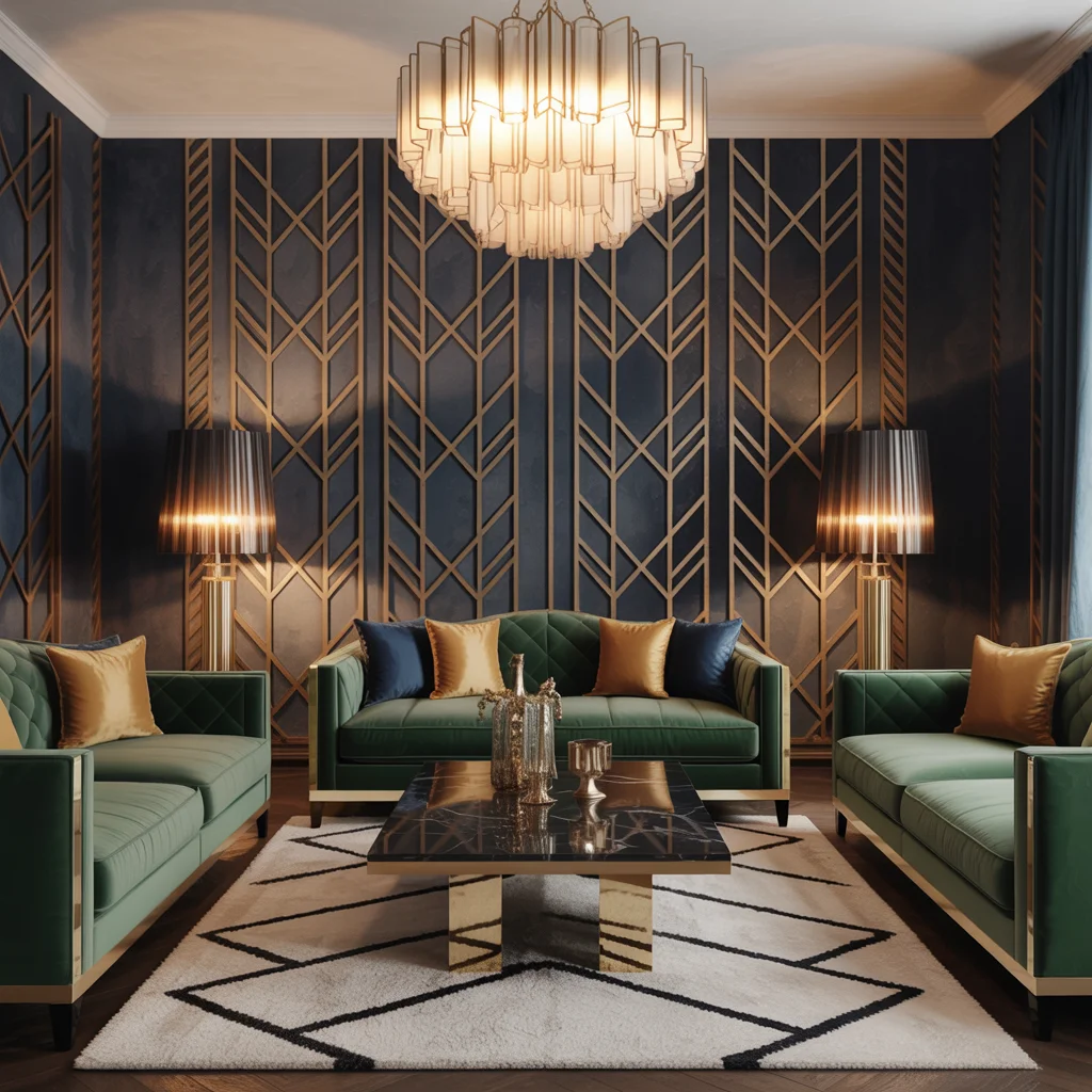 11 Art Deco–Inspired Living Rooms That Feel Glamorous and Timeless
