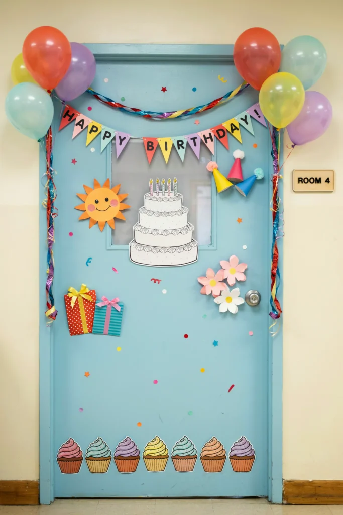 Birthday-Themed Classroom Door