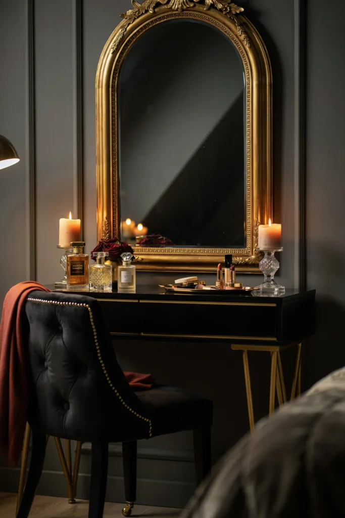 Glamorous Black and Gold Setup
