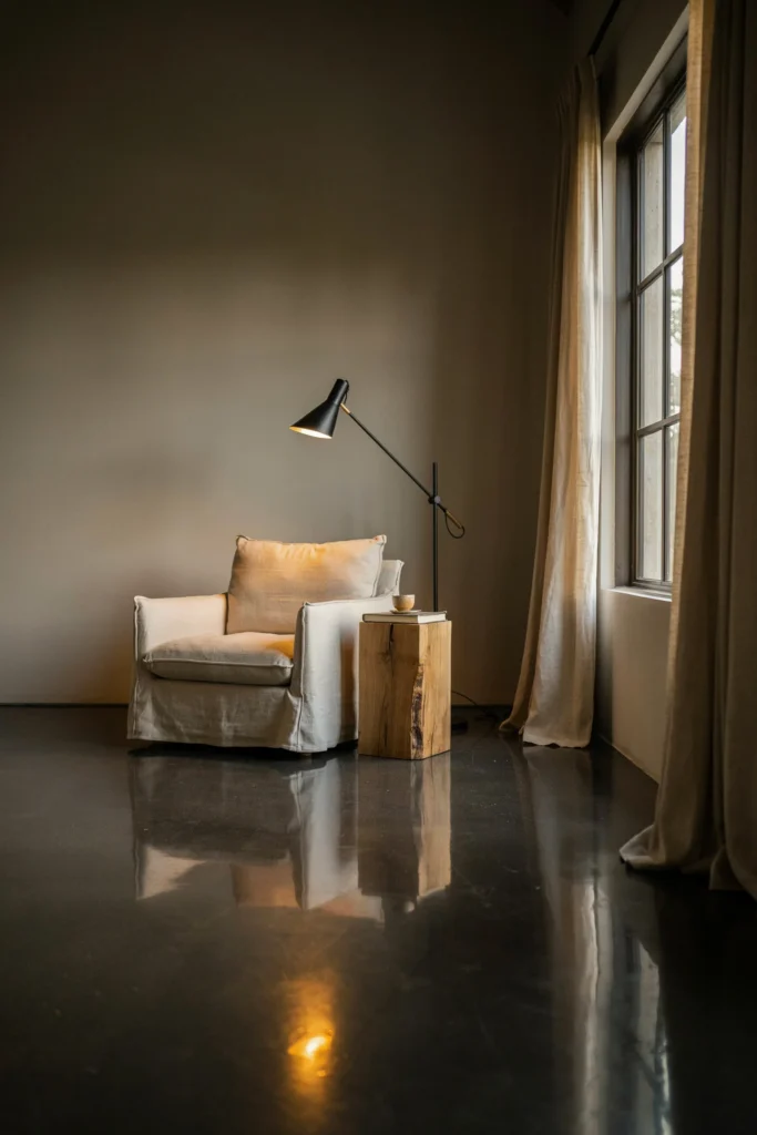 The Black Resin Floor Corner