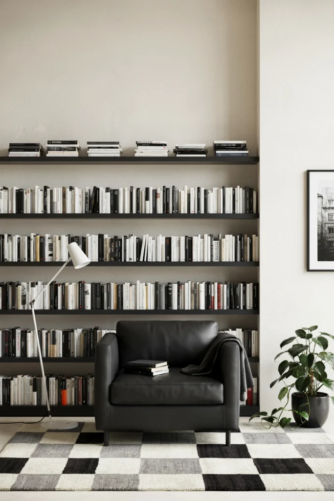 The High Contrast Black and White Reading Nook