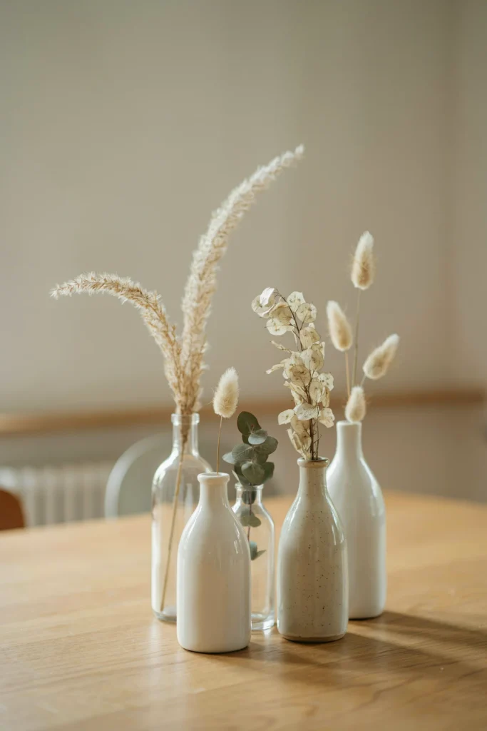 Bud Vases in a Grouped Arrangement