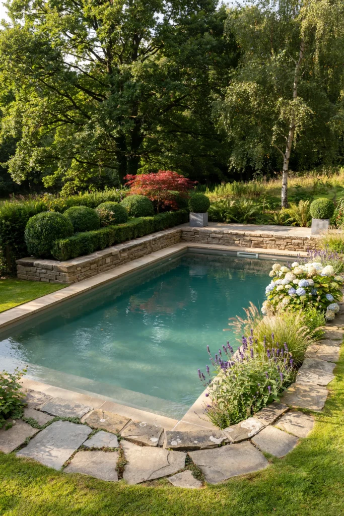 Build the Pool Into Existing Landscaping