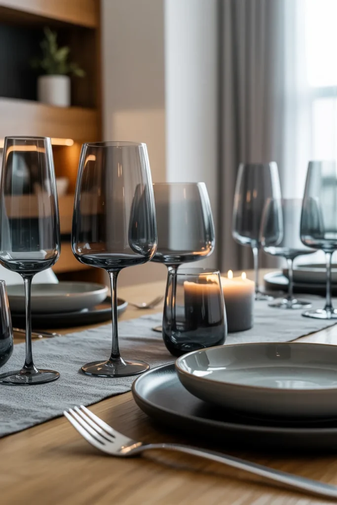 Charcoal Ombre Stemware