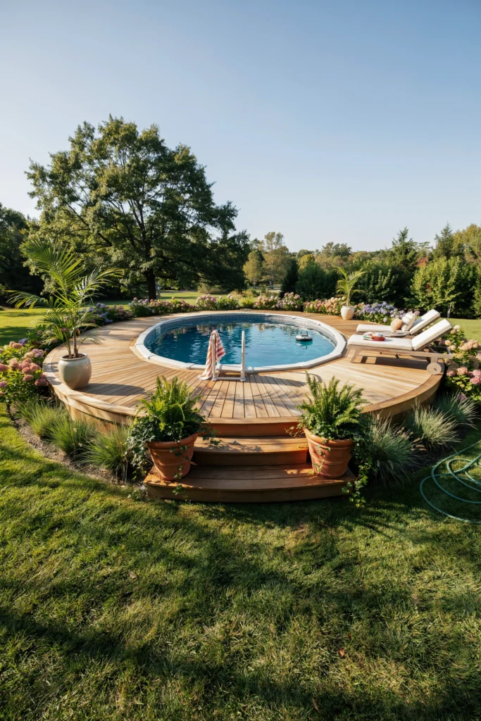 Circular Deck Around a Round Pool