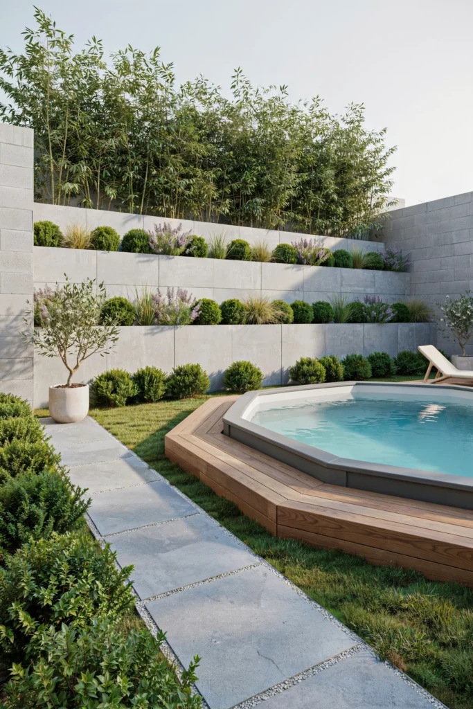 Concrete Block Retaining Wall