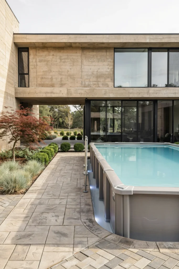 Concrete Pavers or Stamped Concrete (Durable and Modern)