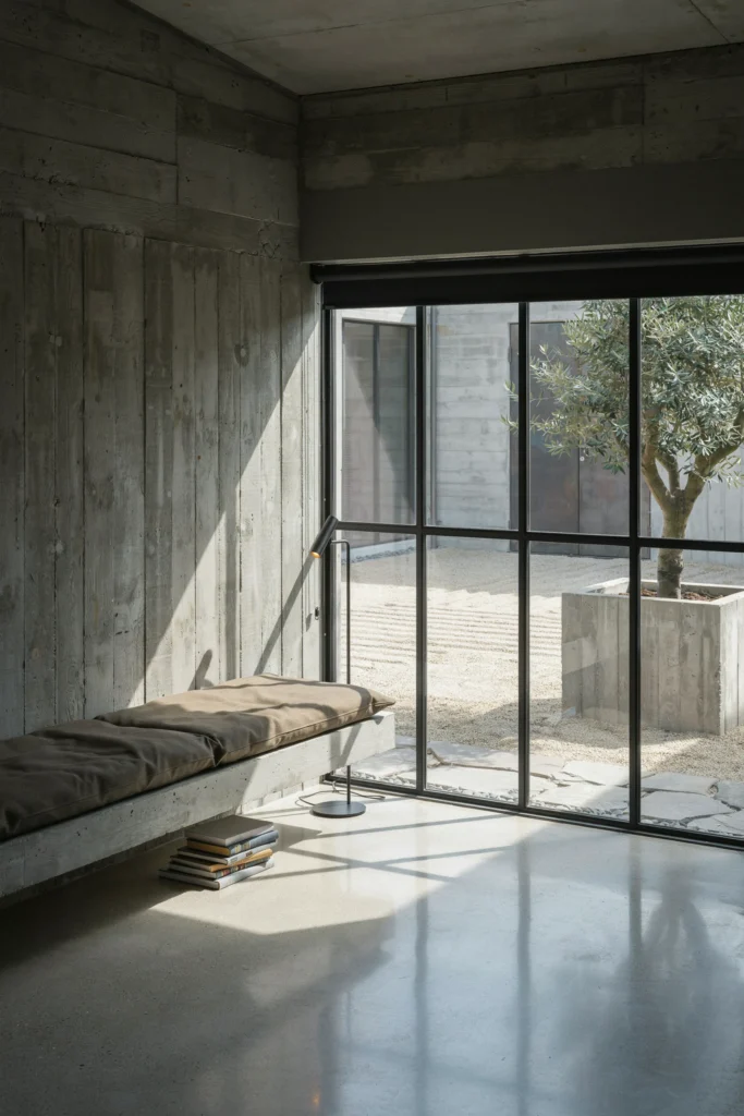 The Courtyard-Facing Brutalist Reading Seat