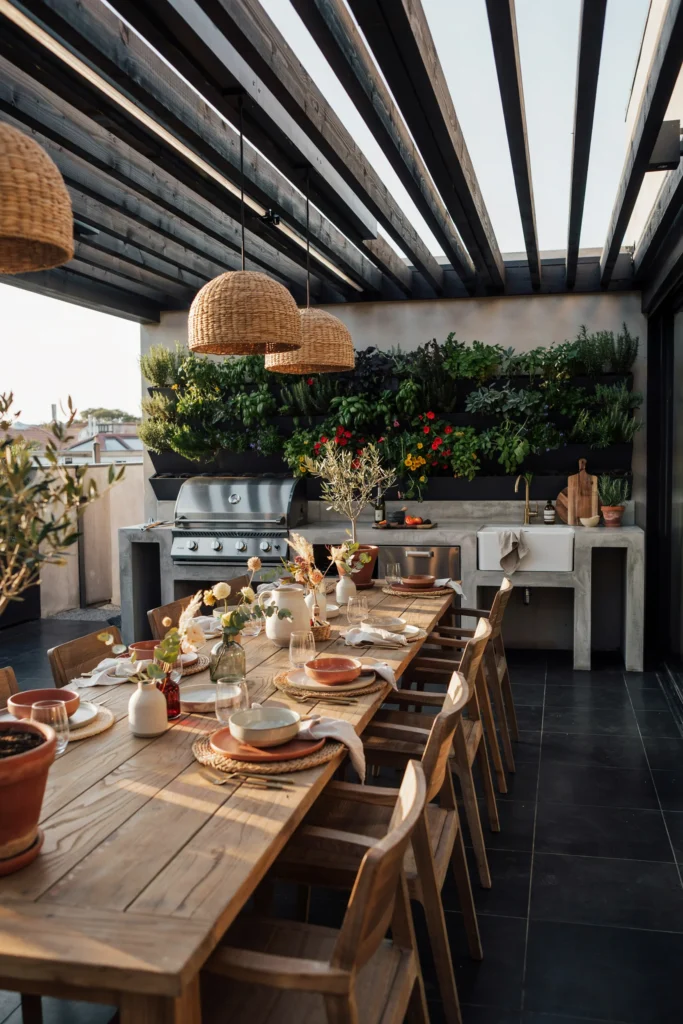 The Courtyard Kitchen and Dining Space