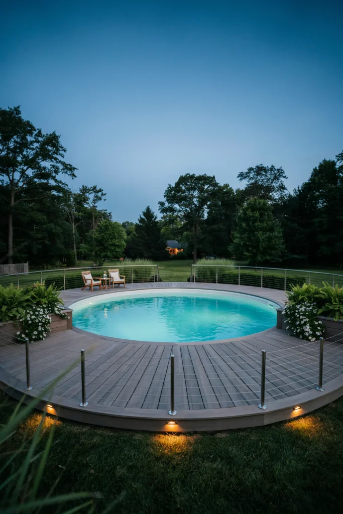 The Deck-Integrated Round Pool