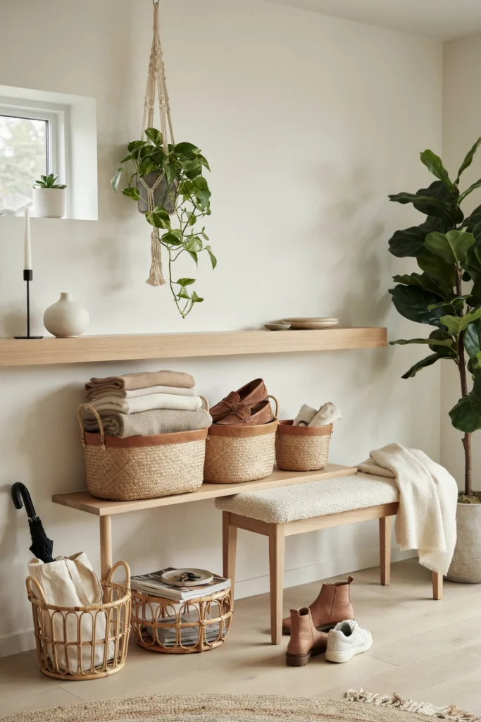 Create Storage with Decorative Baskets