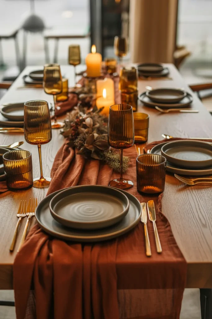 Deep Amber Stemware