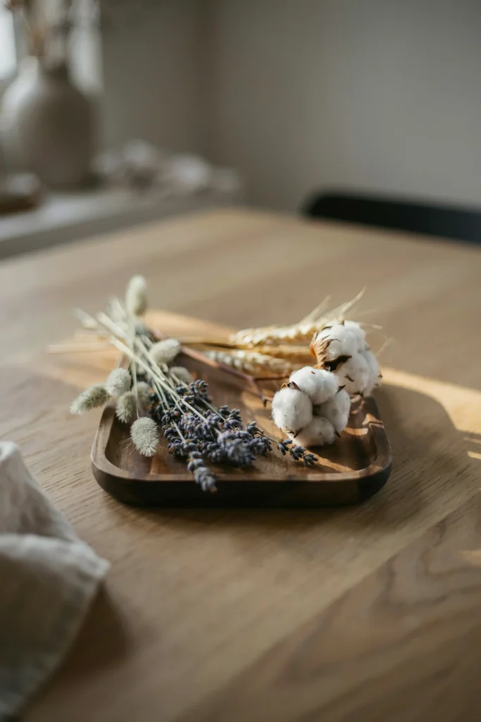 Dried Botanicals in a Low Tray