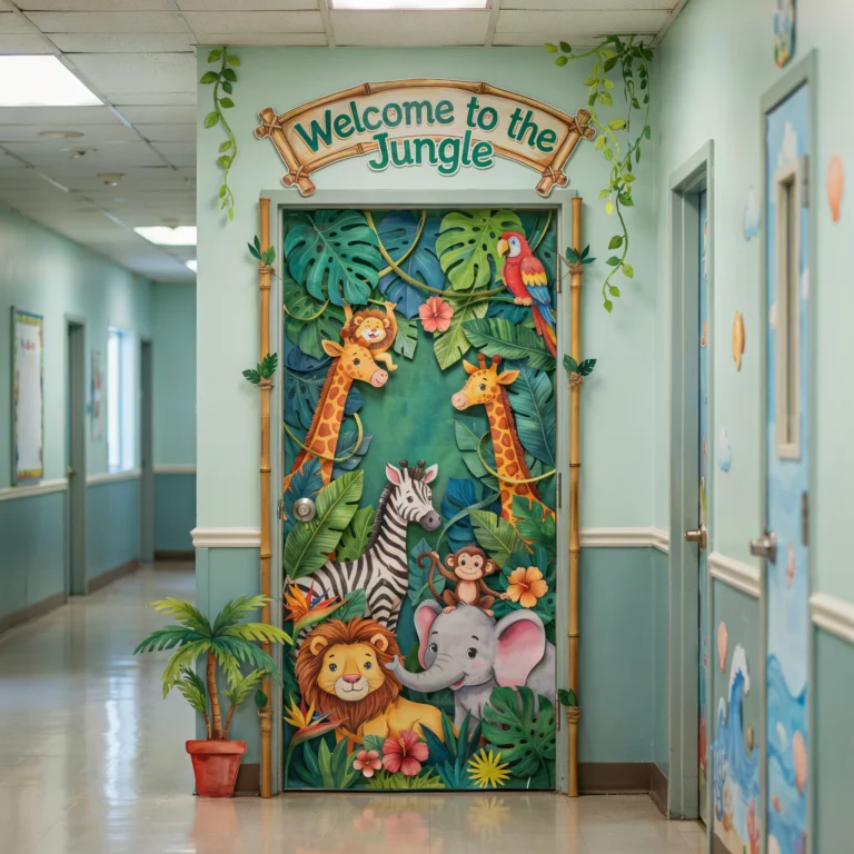 16 Easy Jungle-Themed Classroom Door Ideas That Will Wow Your Students