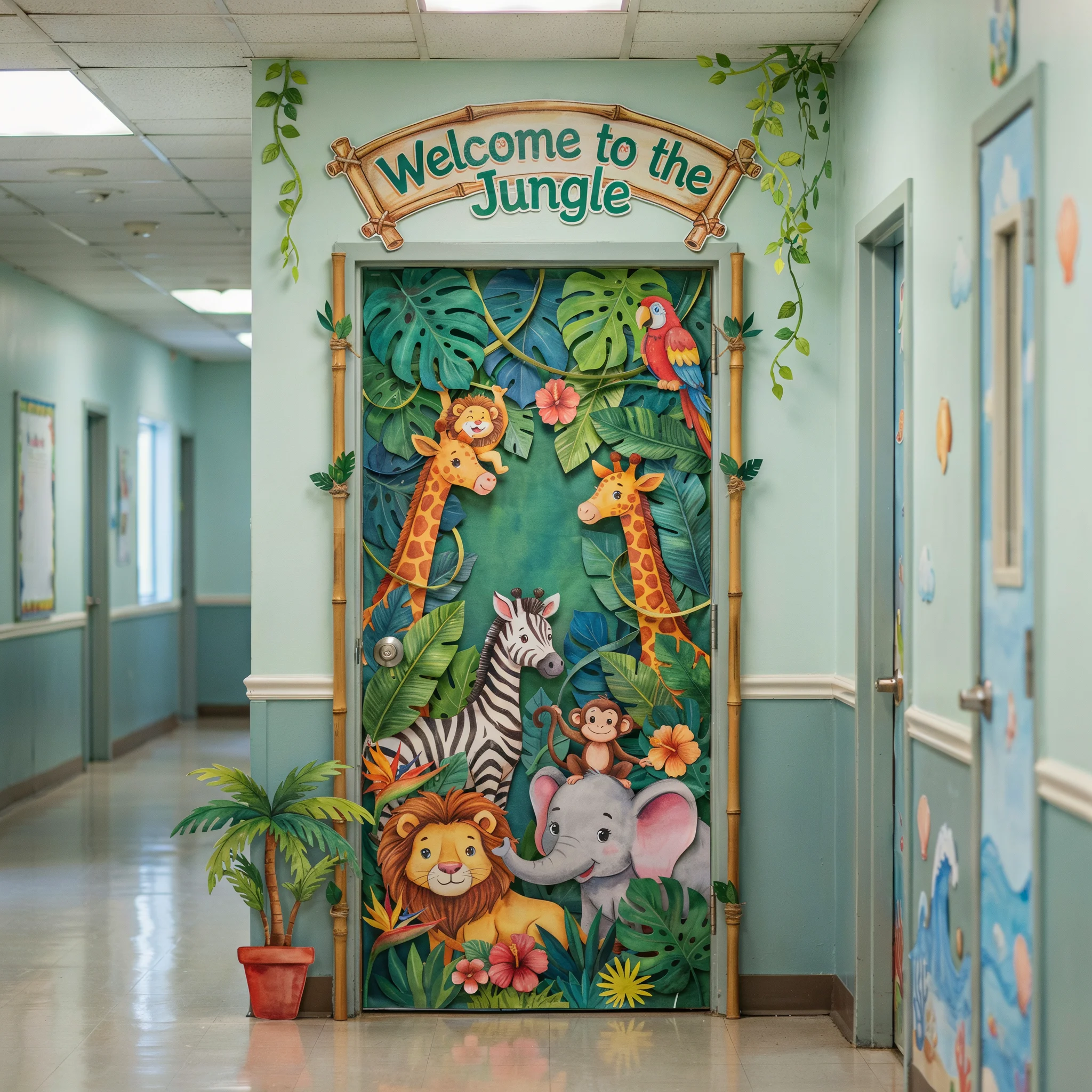 16 Easy Jungle-Themed Classroom Door Ideas That Will Wow Your Students