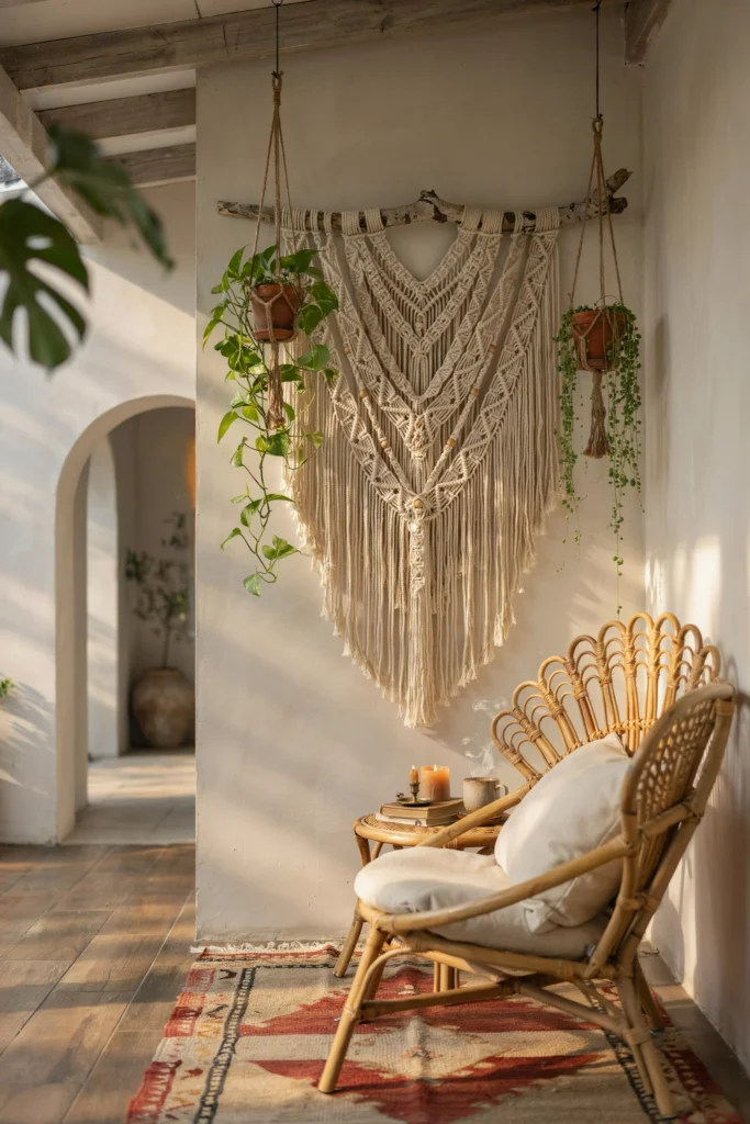 Hanging Macrame Privacy Wall