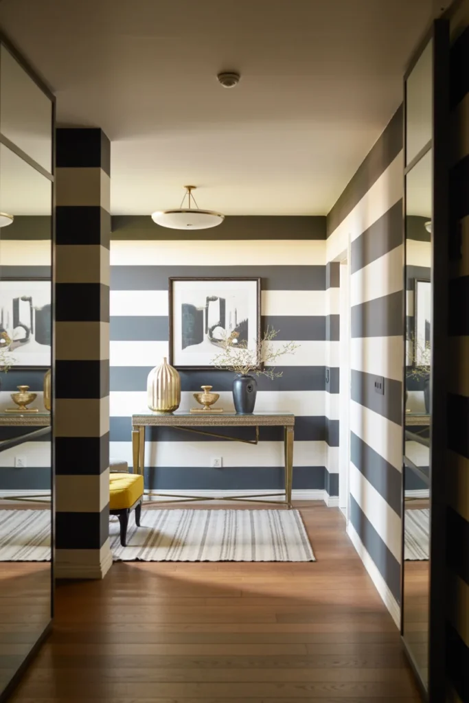 Transform Hallways with Horizontal Stripes