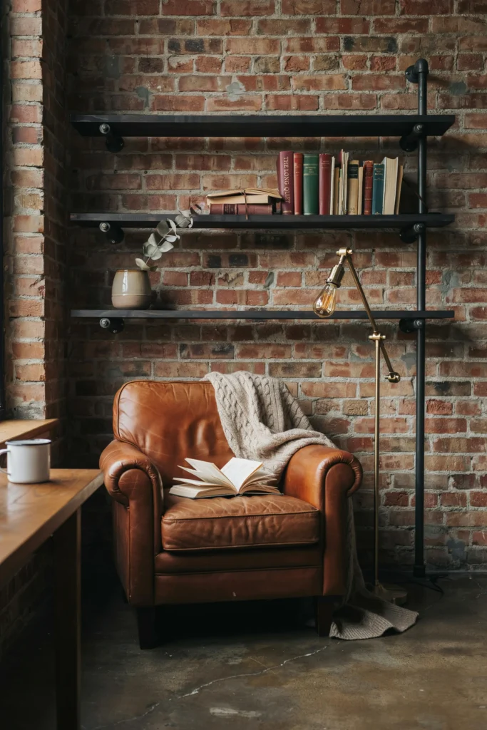 The Industrial Pipe Shelf Corner