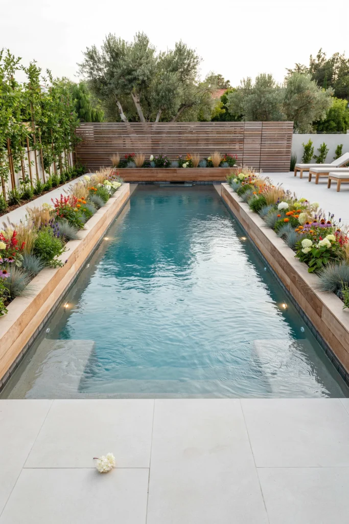 Integrated Planter Boxes in Deck or Pool Frame
