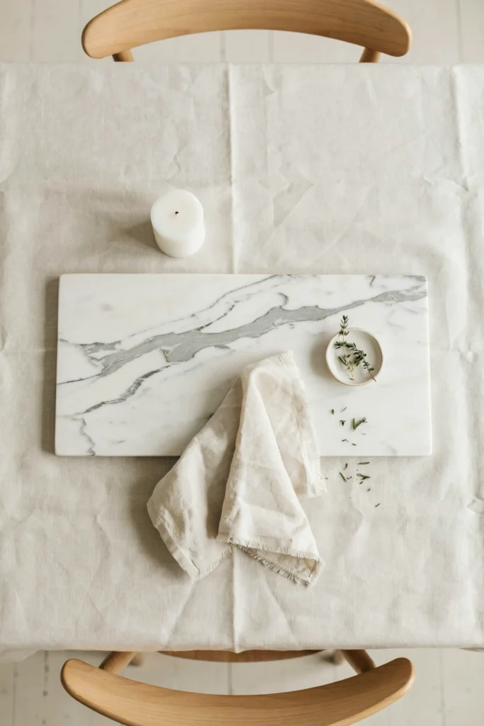 A Marble Serving Board as a Base Layer