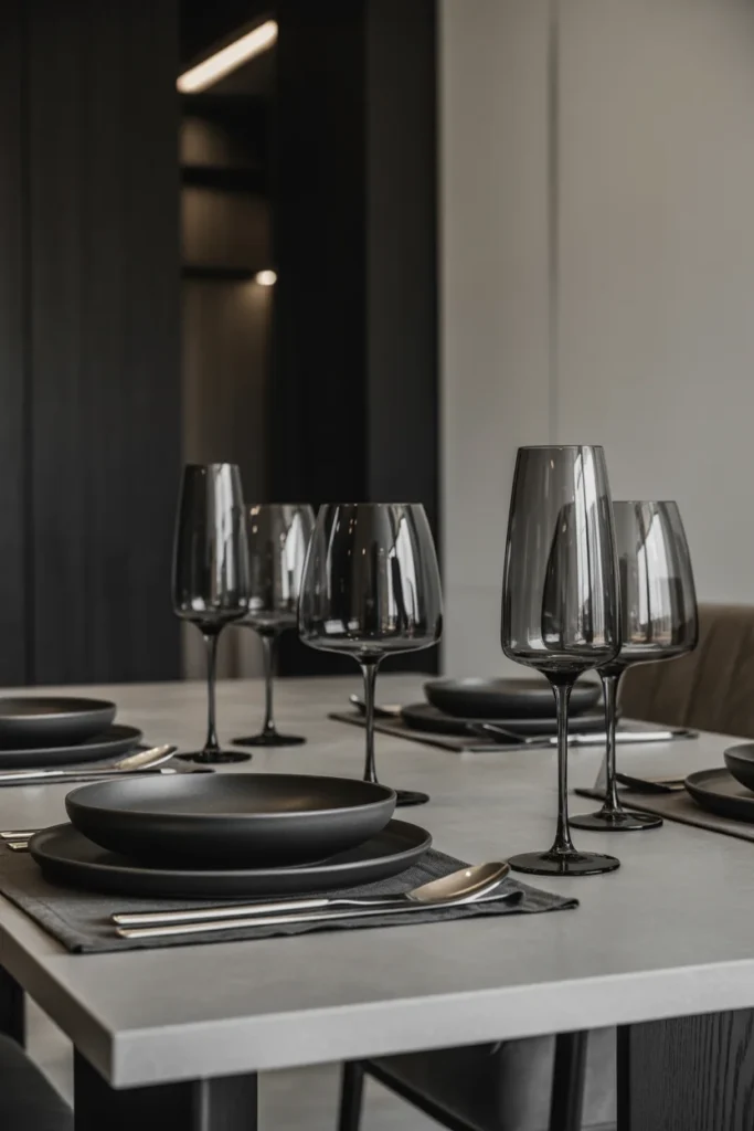 Matte Black Stemware