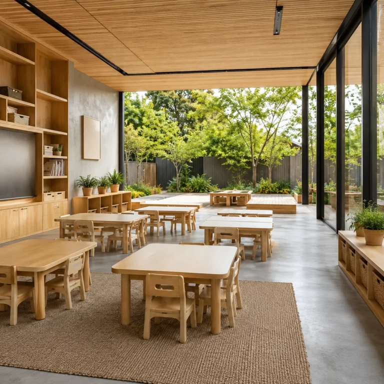 10 Minimal Classroom Layouts with Indoor-Outdoor Flow