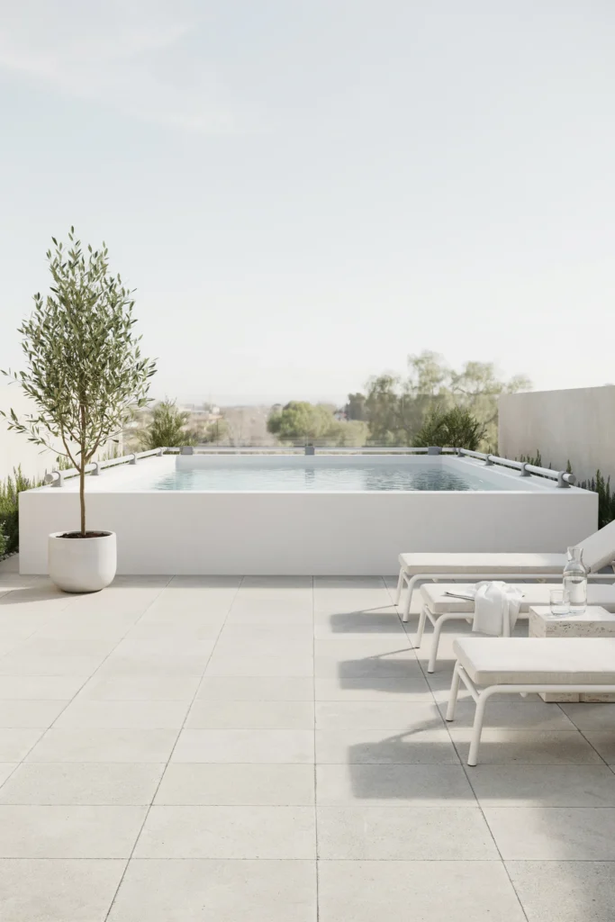 The Minimalist White and Steel Pool