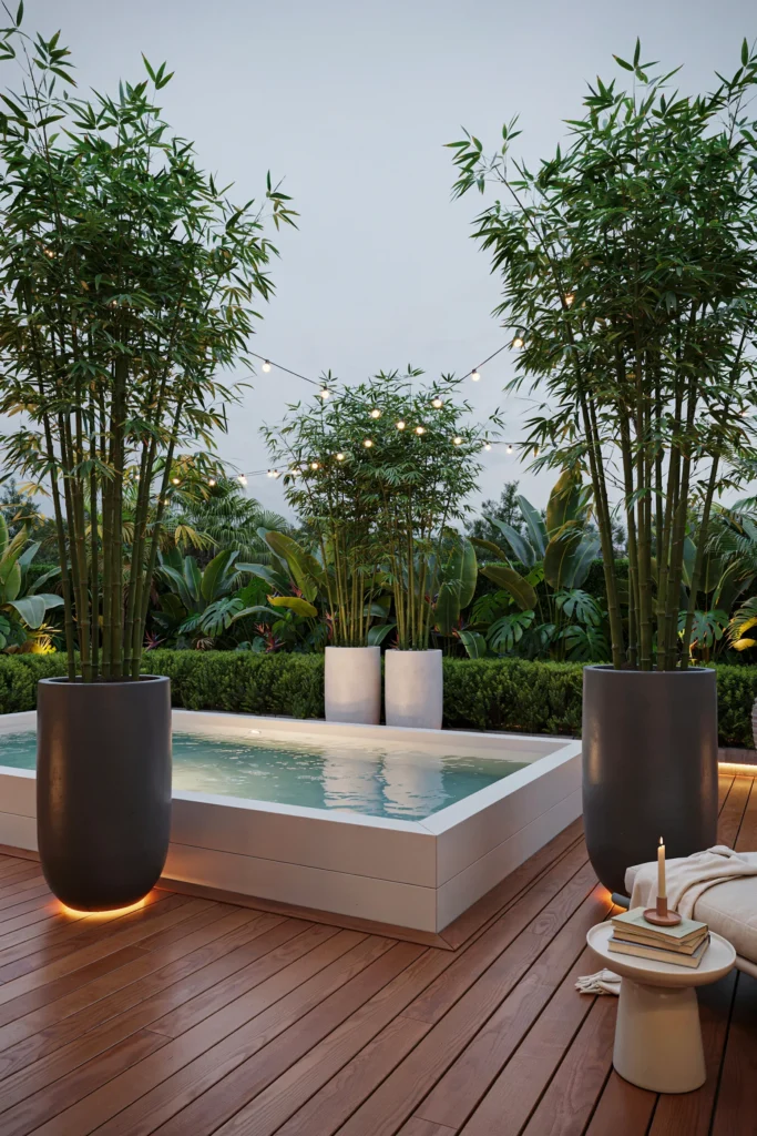 Multi-Level Bamboo Planters