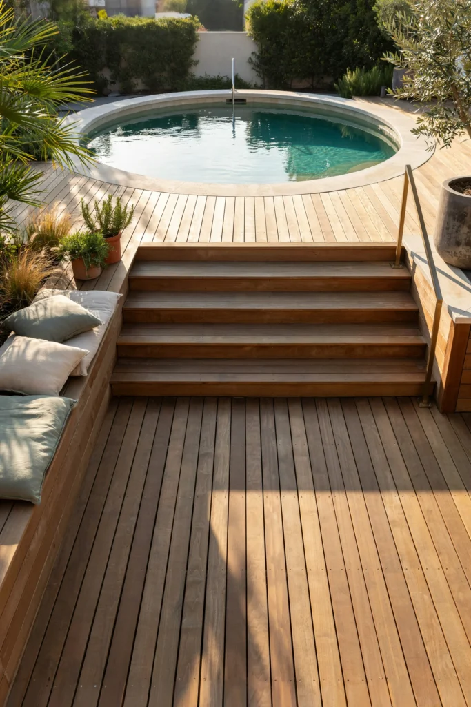 Use a Multi Level Deck With Built In Stairs