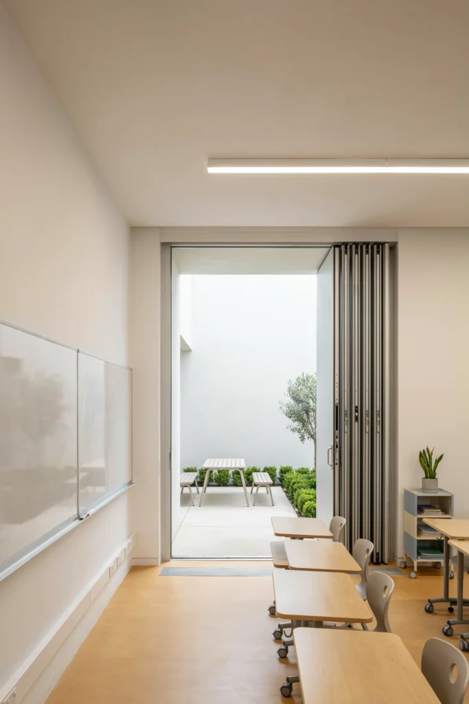 Multi-Purpose Classroom with Sliding Outdoor Access