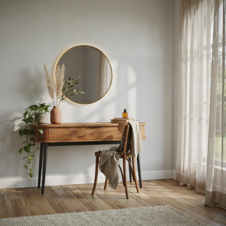 13 Organic Modern Bedroom Vanity Units That Feel Calm, Chic, and Luxurious