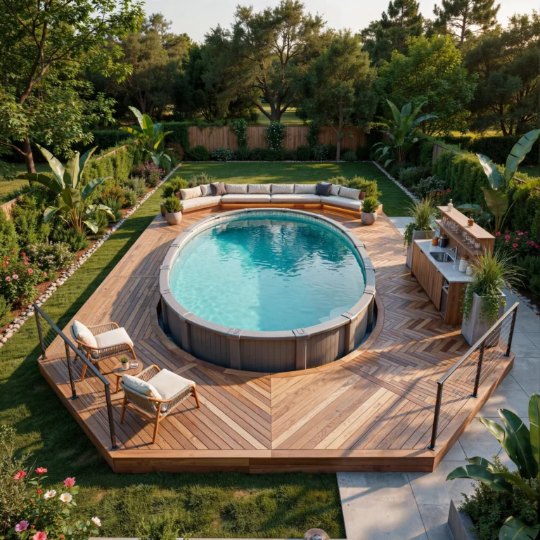 13 Oval Above-Ground Pool Deck Ideas for a Wow-Worthy Backyard