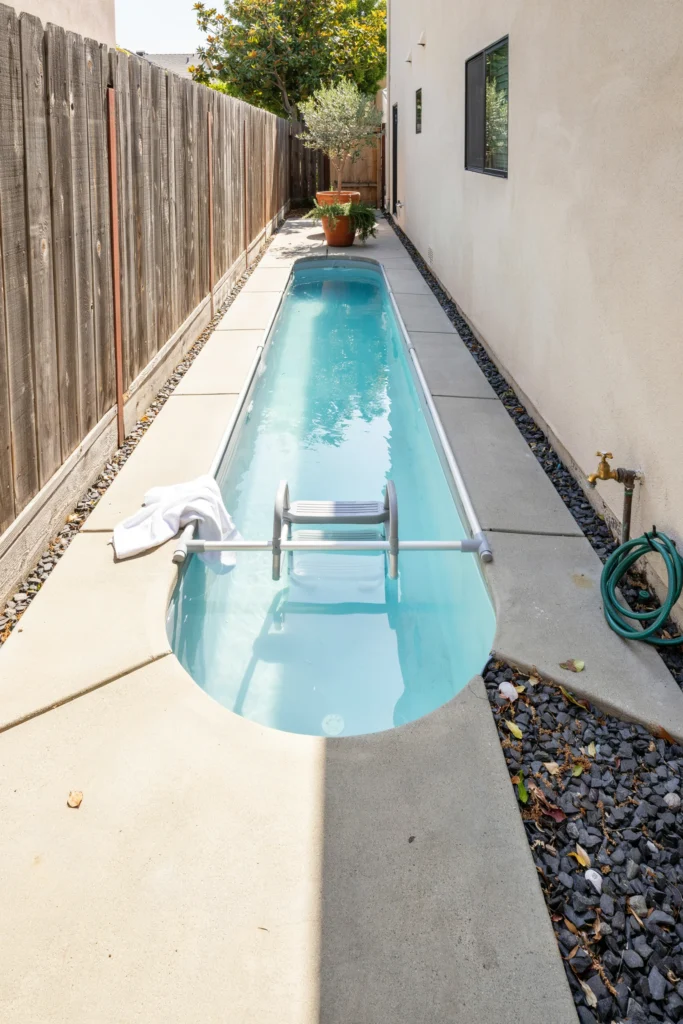 Pick an Oval Pool for Narrow Spaces