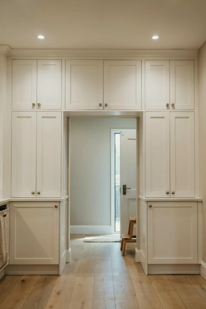 Overhead Cabinet Runs Above the Door