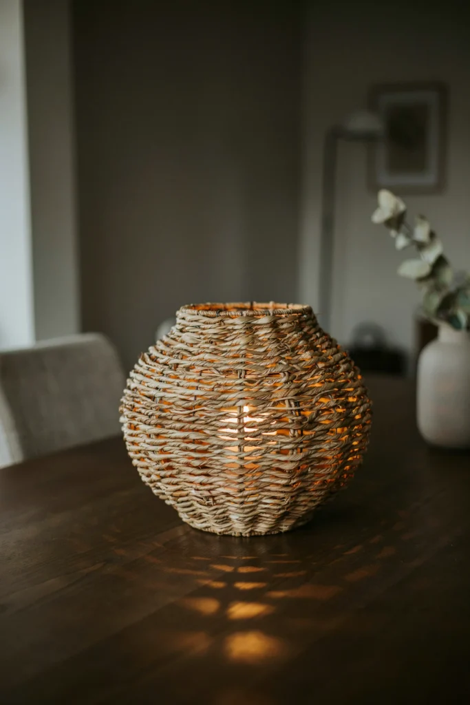 An Oversized Wicker Lantern