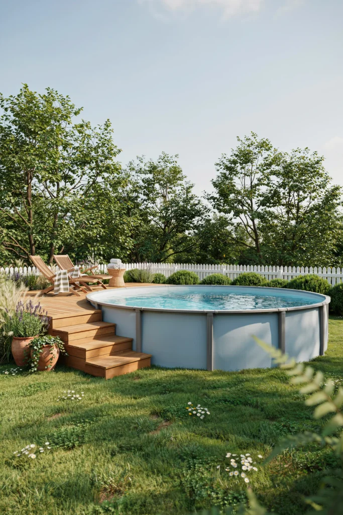 Partial Deck With Built-In Steps