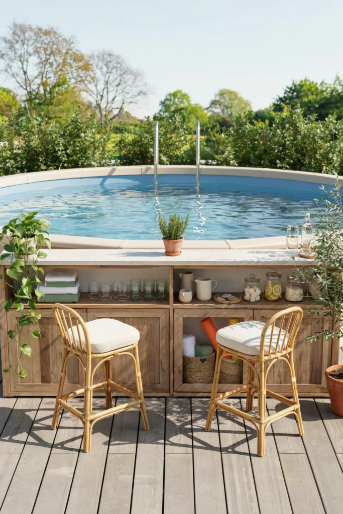 Bar with Built-In Storage