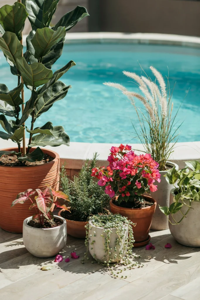 Add Potted Plants Instead of a Garden Bed