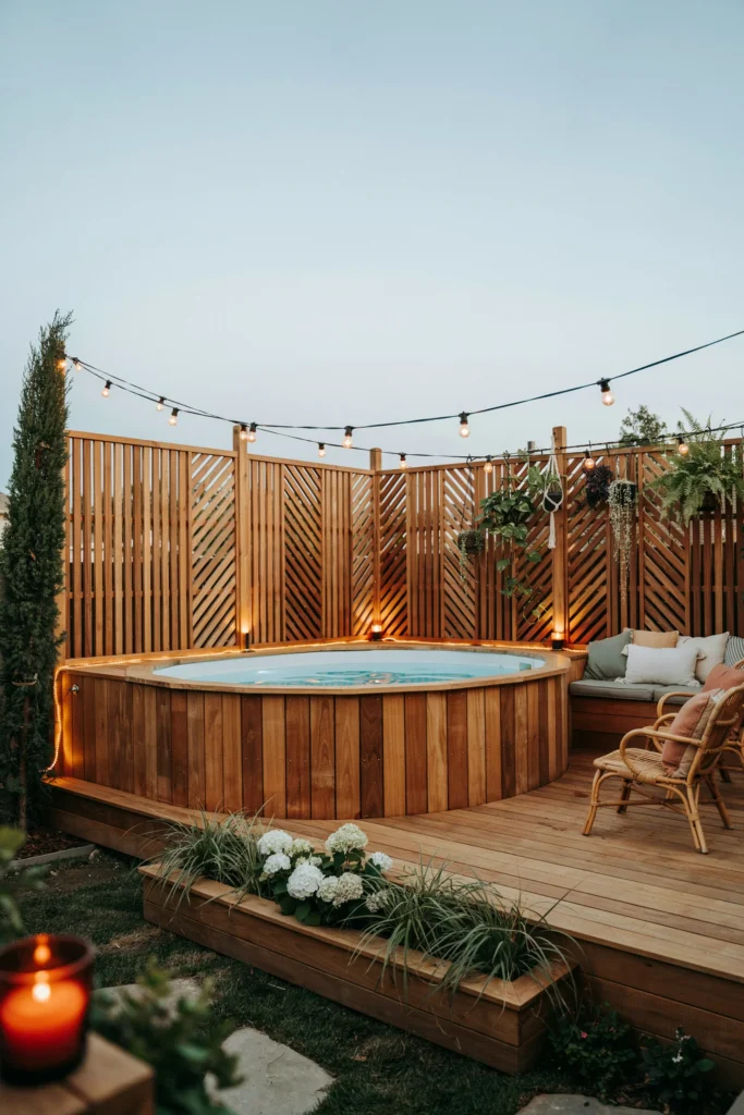 Raised Deck With Privacy Screens
