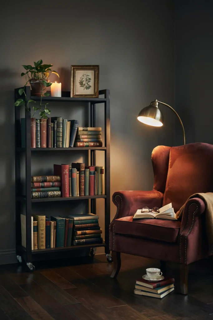 The Library Corner with a Rolling Cart