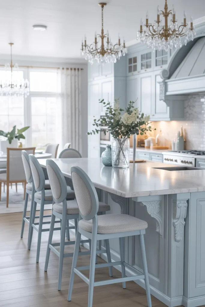 Bring in Soft Blue and Gray Tones