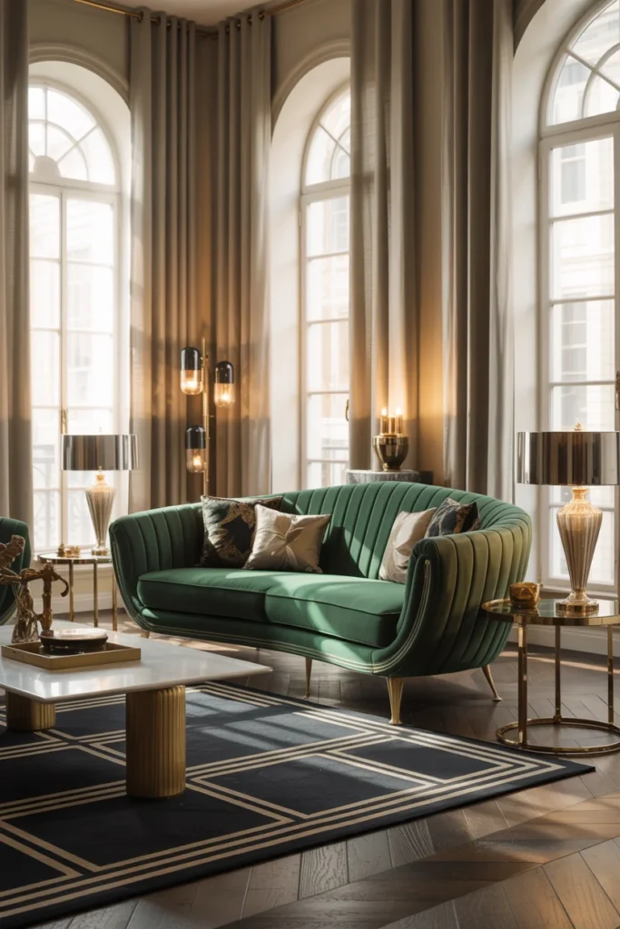 Add a Statement Velvet Sofa