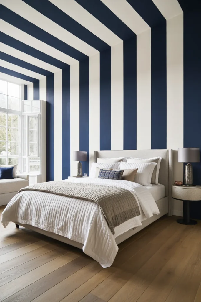 Create a Statement Wall with Wide Vertical Stripes