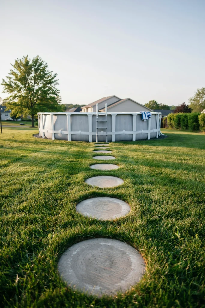Stepping Stones or Concrete Pavers Paths
