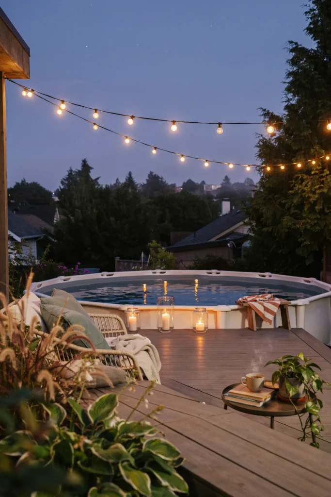 Use String Lights for Evening Ambiance