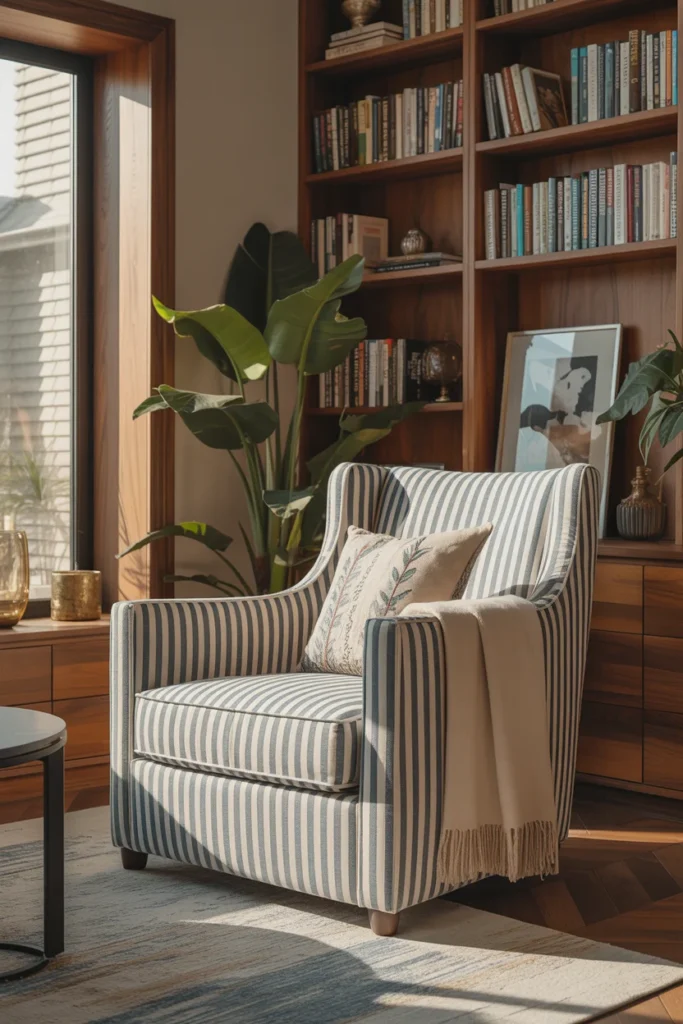 Introduce Striped Upholstery for Instant Personality